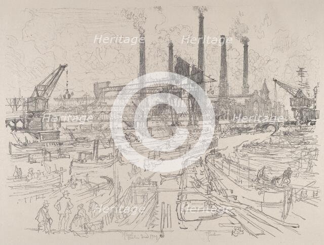 Power-House, Berlin, 1914. Creator: Joseph Pennell.