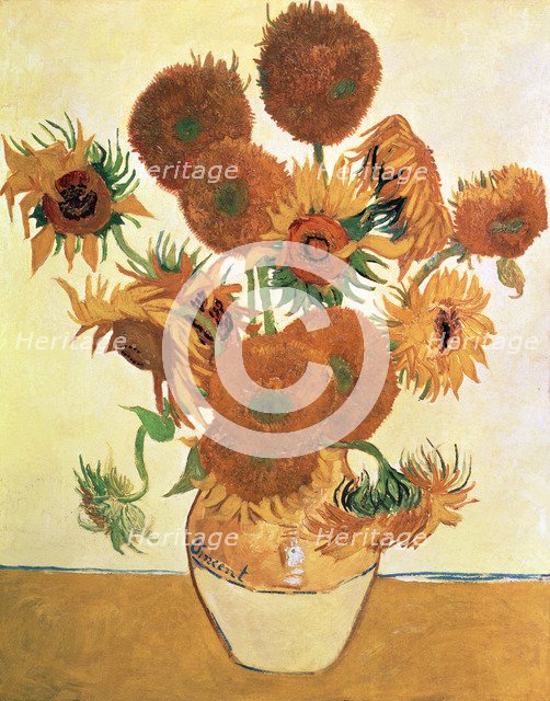  'Sunflowers', oil, 1888 by Vincent Van Gogh.