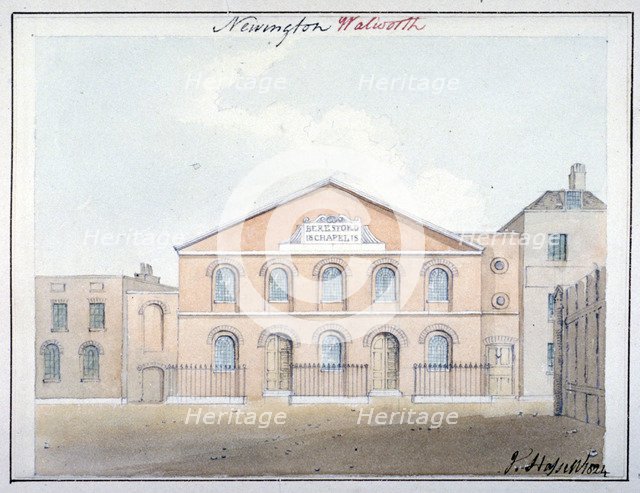 Beresford Chapel, Beresford Street, Southwark, London, 1824. Artist: John Hassell