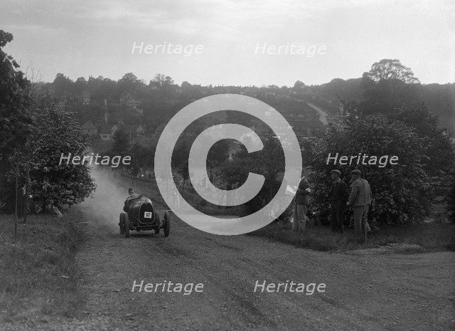 Bugatti Type 30, Bugatti Owners Club Hill Climb, Chalfont St Peter, Buckinghamshire, 1935. Artist: Bill Brunell.