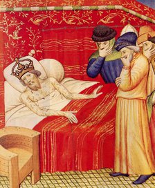 Sick king. The dangerous smell of sickness, 15th century. Creator: Anonymous.