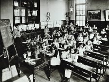 Nature lesson, Class IIIB, Albion Street Girls School, Rotherhithe, London, 1908. Artist: Unknown.