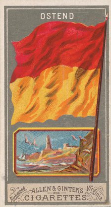 Ostend, from the City Flags series (N6) for Allen & Ginter Cigarettes Brands, 1887. Creator: Allen & Ginter.