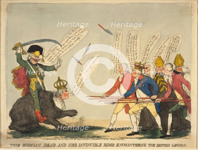 Russian bear and her invincible rider, 1791. Artist: Anonymous  