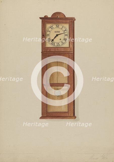 Shaker Wall Clock, 1936. Creator: Anne Ger.
