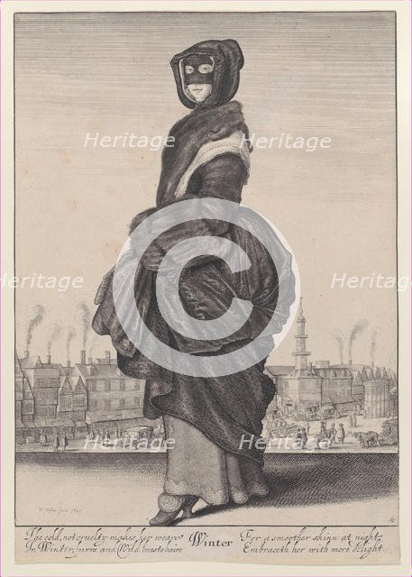 Winter, from The Seasons, 1643-44., 1643-44. Creator: Wenceslaus Hollar.