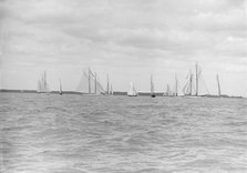 Start for the King's Cup yacht race, 1913. Creator: Kirk & Sons of Cowes.