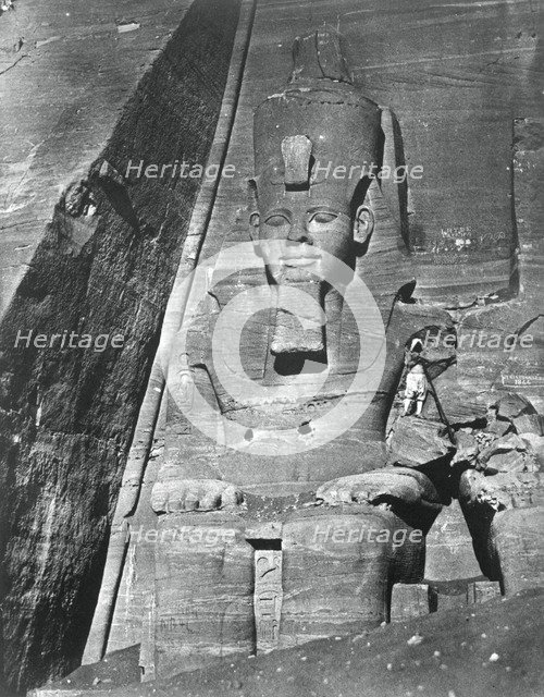 Colossal statue, Egypt, 1852.  Artist: Maxime du Camp