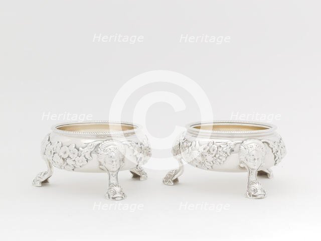 Pair of Salt Dishes, London, 1751. Creator: David Hennell.