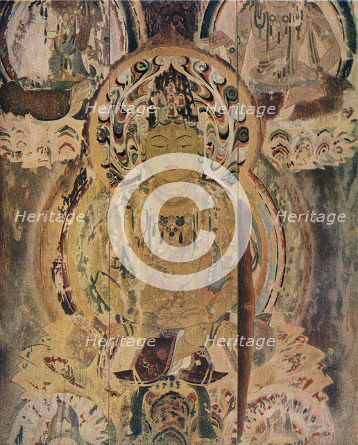 'A painting on the core pillar of the Pagoda at the Daigoji Monastery', c13th century. Artist: Unknown.