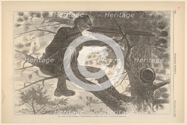 The Army of the Potomac - A Sharp-Shooter on Picket Duty (Harper's Weekly, Vo..., November 15, 1862. Creator: Unknown.