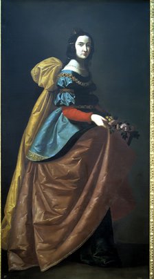  'Saint Elizabeth of Portugal', oil painting by Zurbarán.