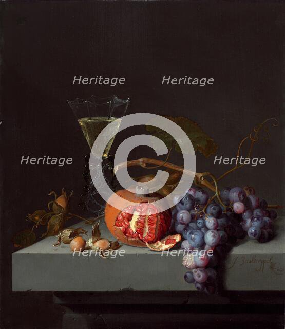 Still Life with Fruit, 1675. Creator: Jacob van Walscapelle.