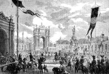 Opening of the Boulevard du Prince Eugène at Paris, by the Emperor, 1862. Creator: Unknown.