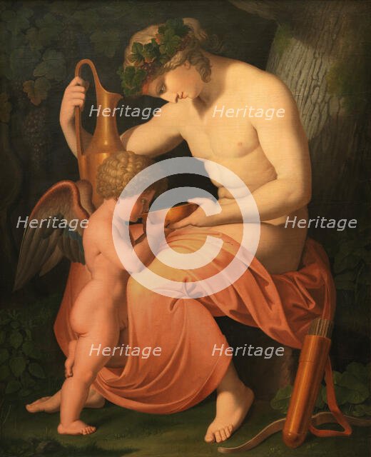 Bacchus and Cupid, 1796. Creator: Carstens, Asmus Jacob (1754-1798).