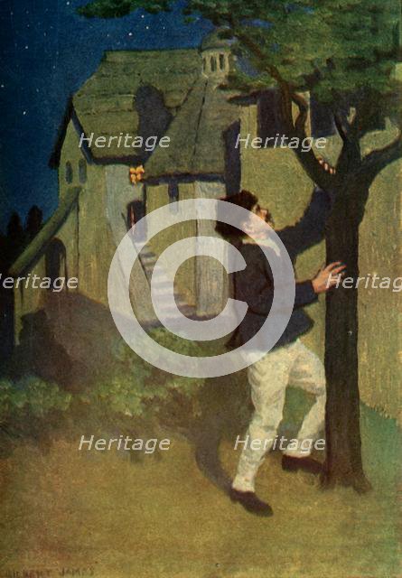 'The young man shakes a tree three times', 1917. Creator: Unknown.