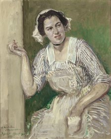 Portrait of Madeleine Pissard as Roxane (L'Amour medecin), 1921. Creator: Jacques Emile Blanche.