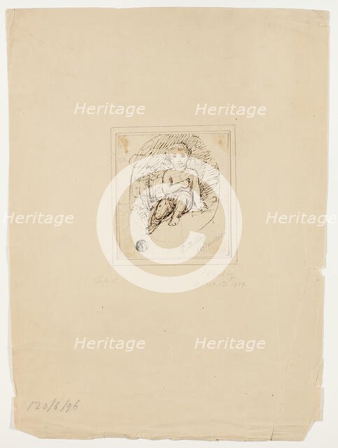 Seated Cupid, 1776/1808. Creator: Samuel Shelley.