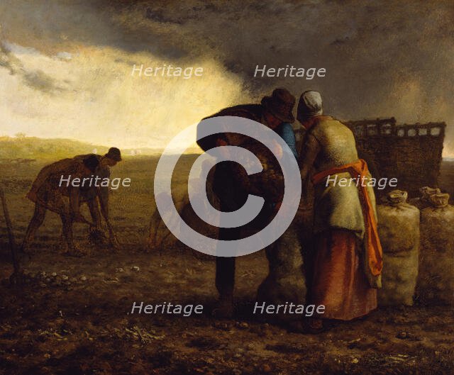 The Potato Harvest, 1855. Creator: Jean Francois Millet.