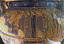 Detail of Krater with columns, represents the mission of Menelaus and Ulysses to Troy to achieve …