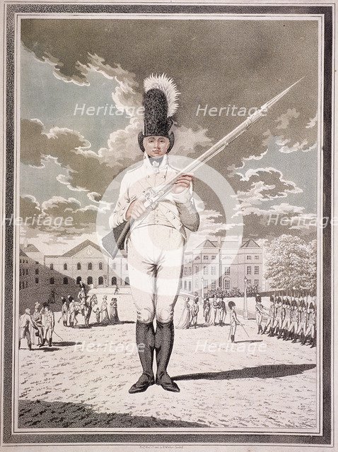 Military figure in the uniform of the Bloomsbury and Inns of Court Association, 1803. Artist: Anon