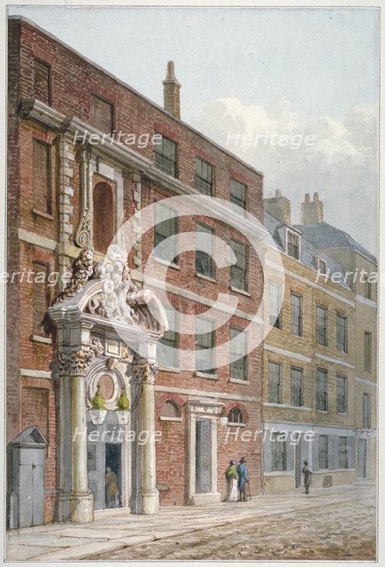 Merchant Taylors' Hall, Threadneedle Street, City of London, 1810. Artist: George Shepherd