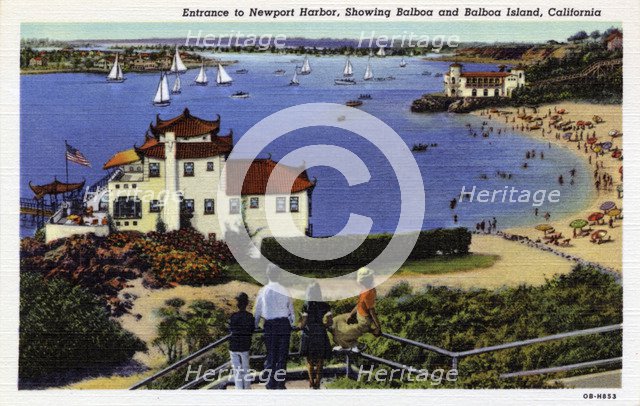 Entrance to Newport Harbor, California, USA, 1940. Artist: Unknown