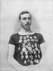 Portrait of the athlete Fred E Bacon, 1896. Creator: GC Melville.