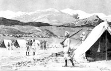 The Chitral Expedition:..Malakand Pass and the enemy's country from the Field Hospital, Jalala, 1895 Creator: William Barnes Wollen.
