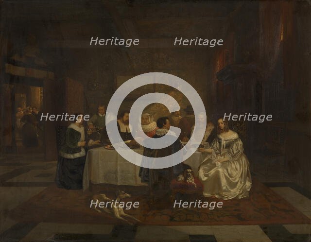 Banquet, 1850. Creator: Willem Linnig I.