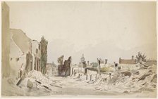 The ruins in Bodegraven after the June 1870 fire, 1870. Creator: Pieter Adrianus Schipperus.