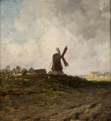 Landscape with a Windmill, c1880. Creator: Antoni Kozakiewicz.