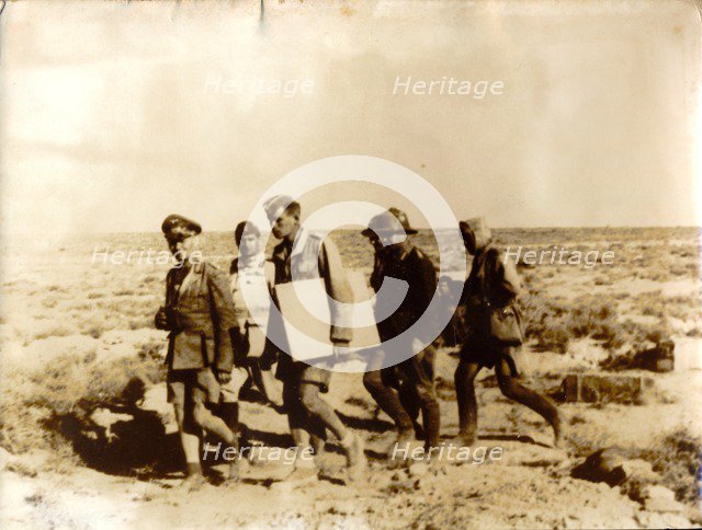 German General Erwin Rommel and officers in the Libyan desert, World War II, c1941-c1943. Artist: Unknown