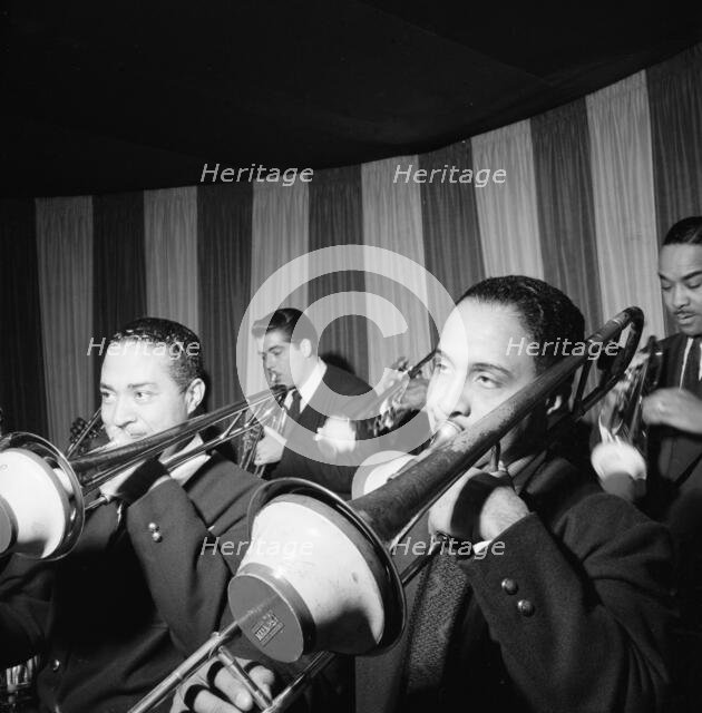 Portrait of Dicky Wells and Henry Wells, Eddie Condon's, New York, N.Y., ca. Jan. 1947. Creator: William Paul Gottlieb.