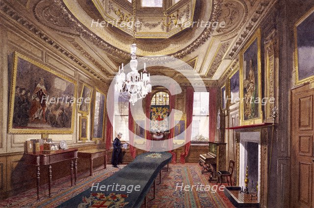 Interior of the Barber Surgeons' Hall, London, 1890. Artist: John Crowther