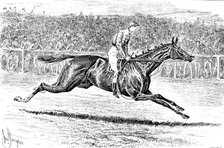 Sainfoin, the Winner of the Derby: the preliminary canter, 1890. Creator: Carl Hentschel.