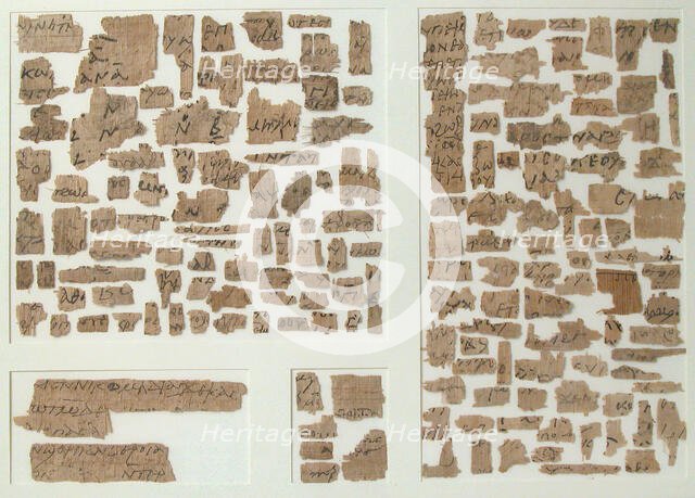 Papyri Fragments, Coptic, 7th century. Creator: Unknown.