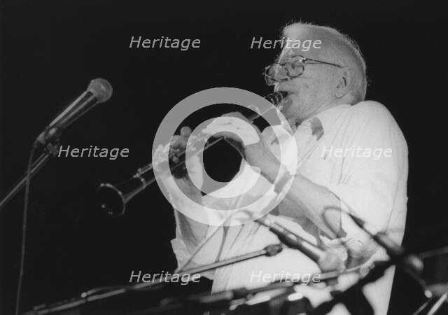 Humphrey Lyttelton and Pete Strange, Brecon Jazz Festival, 1998. Creator: Brian Foskett.