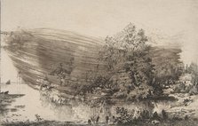 Métairie sur les bords de l'Oise, 1868. Creator: Felix Bracquemond.
