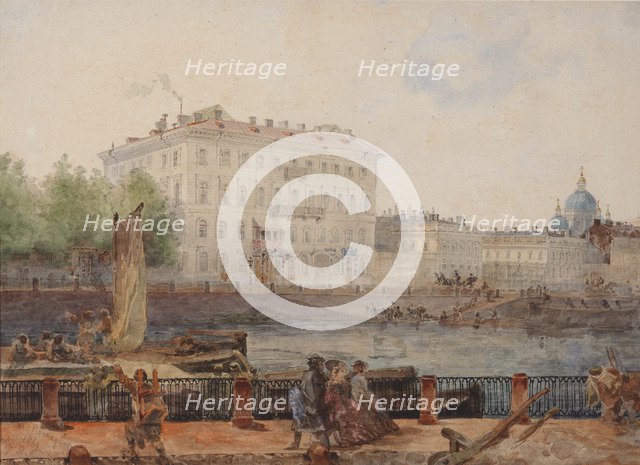 House of M.D. Tarasova at the embankment of Fontanka, 1861.