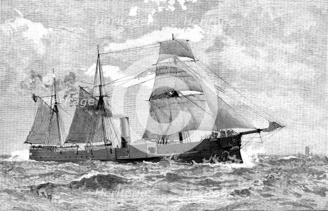 The Vasco da Gama, the only ironclad of the Portuguese government, 1890. Creator: Unknown.