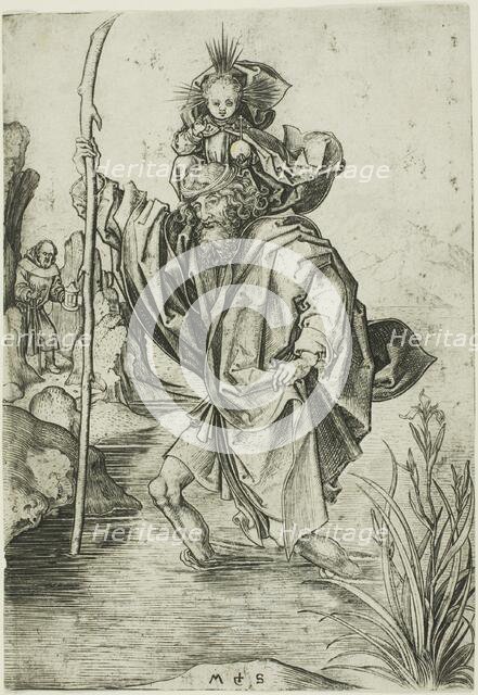 St. Christopher, c. 1475. Creator: Martin Schongauer.