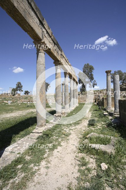 The Palaestra of Petronii, Thuburbo Majus, Tunisia. Artist: Samuel Magal