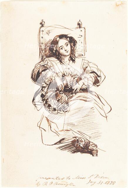 Sketch of a Woman, 1828. Creator: Richard Parkes Bonington.