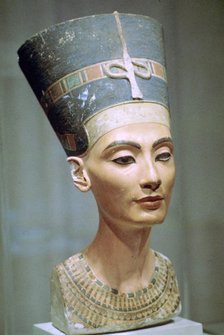 Head of Queen Nefertiti of Egypt. Artist: Unknown