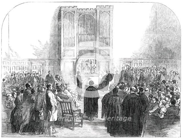 Presentation of a Memorial to Dr. Tait, at Rugby School, 1850. Creator: Unknown.