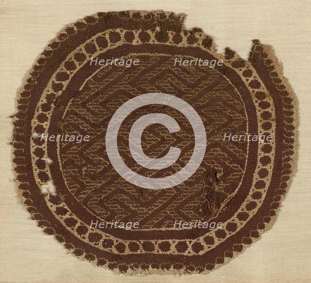 Roundel, Egypt, Roman period (30 B.C.- 641 A.D.), 3rd/5th century. Creator: Unknown.