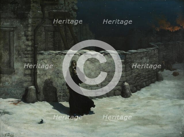 Episode of the siege of Paris in 1870, 1871. Creator: Doré; Gustave (1832-1883).