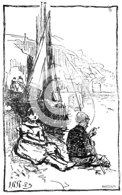 The Prettiest Little Damsel in the Port by J. R, Reid.:...Institute of Painters in Oil Colours, 1883 Creator: Dawson.