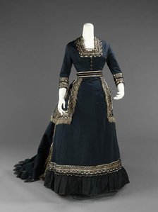 Mourning dress, American, 1872-74. Creator: Unknown.